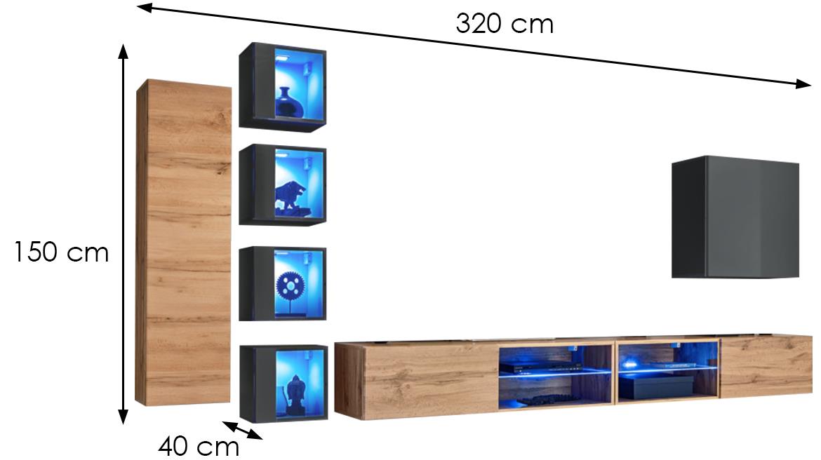 Switch Xxvi Regal X X Cm Natur Wotan Hrast Siva Visoki Sjaj