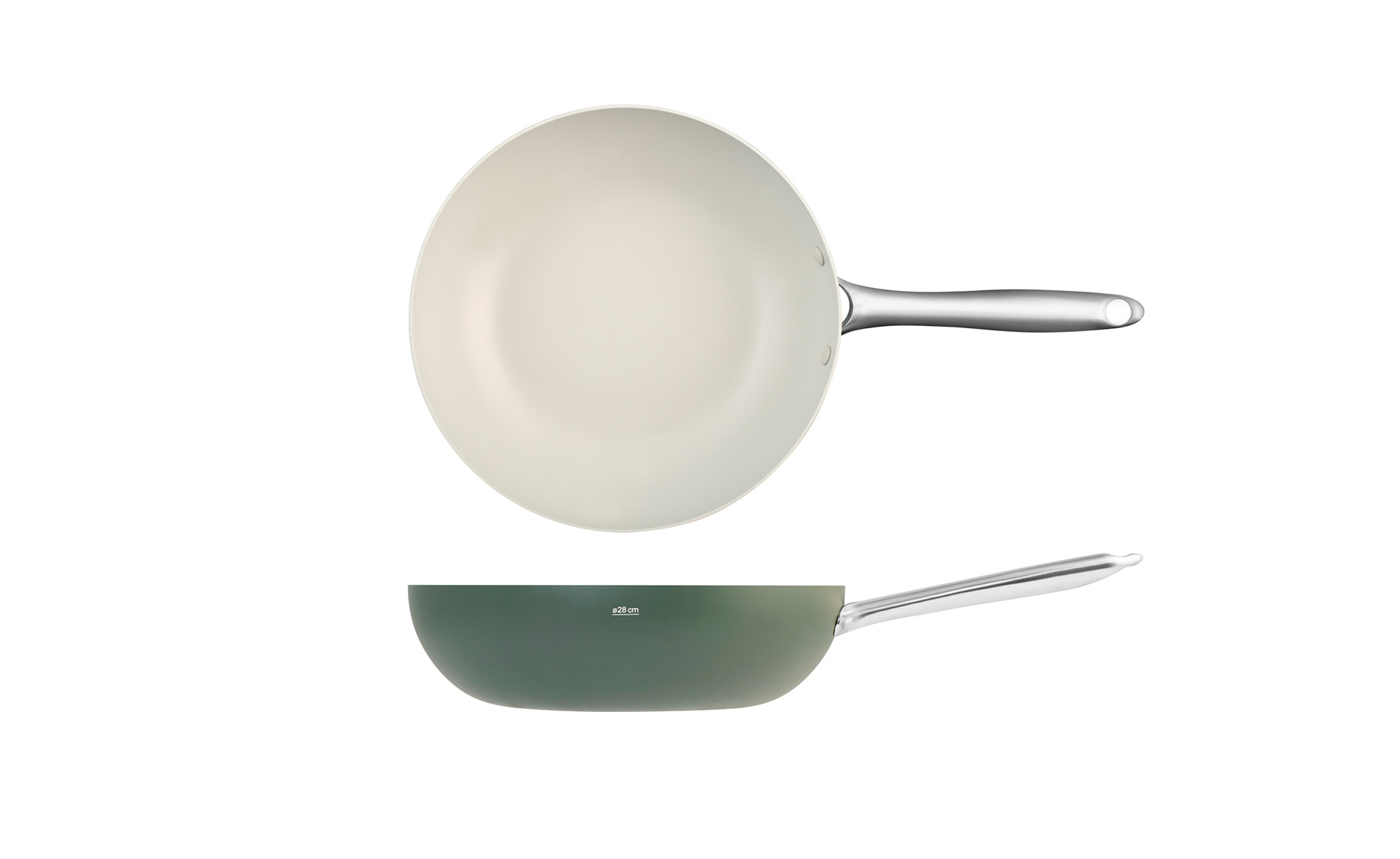 Wok Tava Verde 28 Cm Emmezeta Webshop