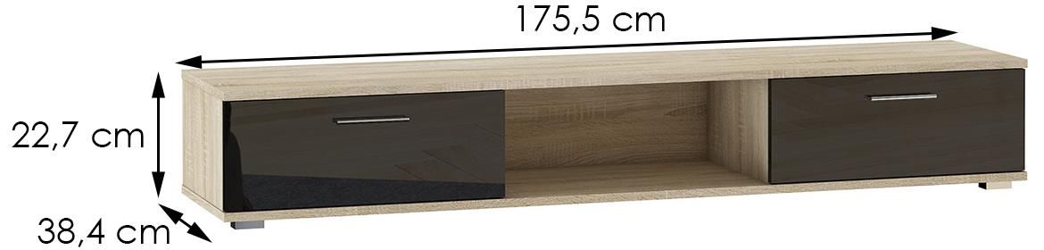 Sella TV Stalak 2 Vrata 1 Otvor 175 5x38 4x22 7 Cm Natur Sonoma Hrast