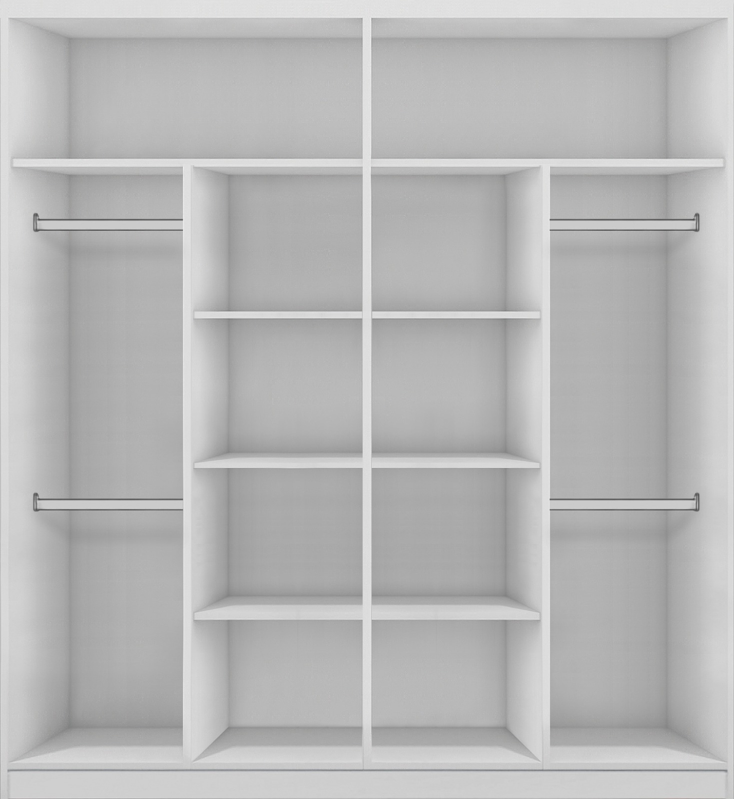 Ormar Zoya 203x62x215 cm crna/bela/ogledala