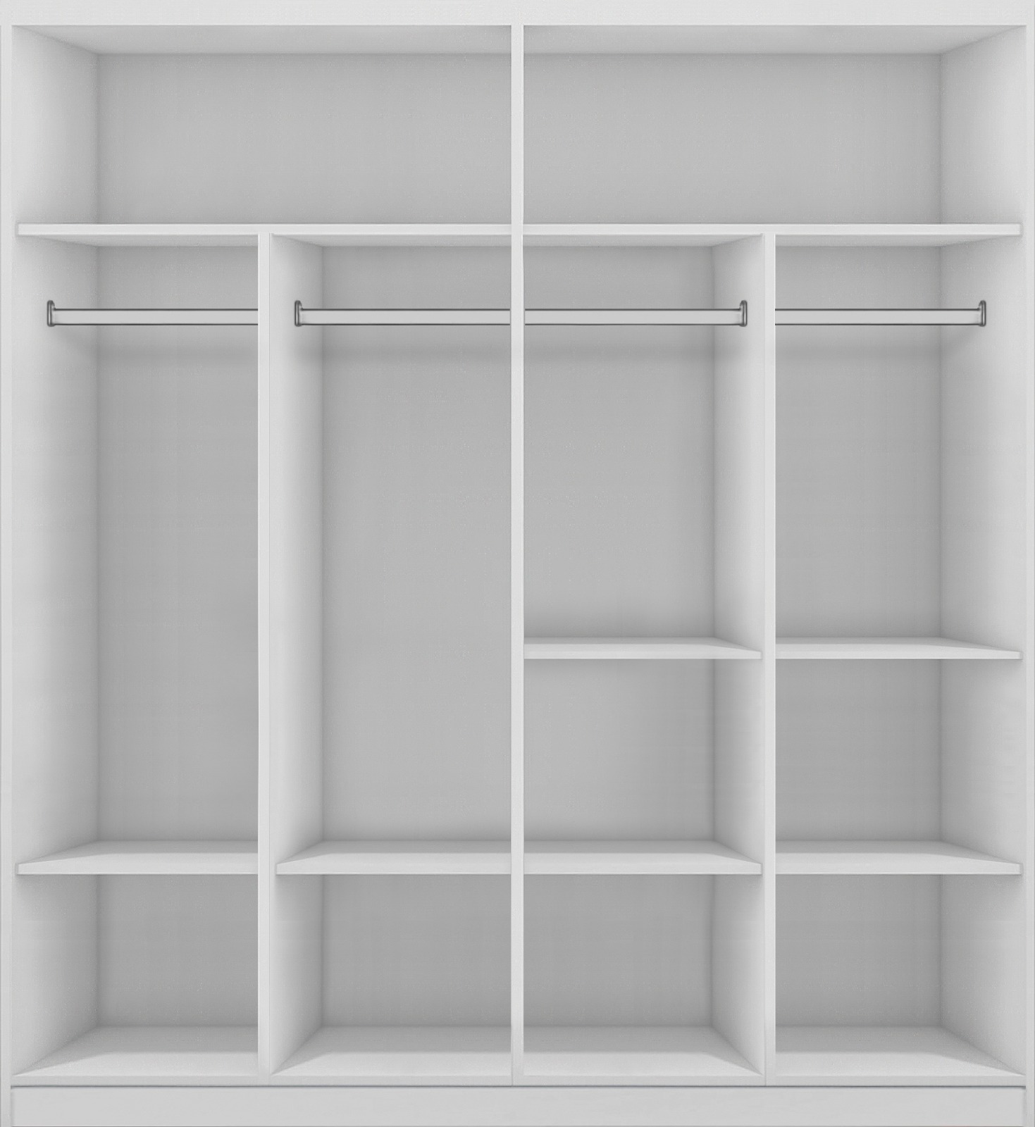 Ormar Zoya 203x62x215 cm crna/bela/ogledala