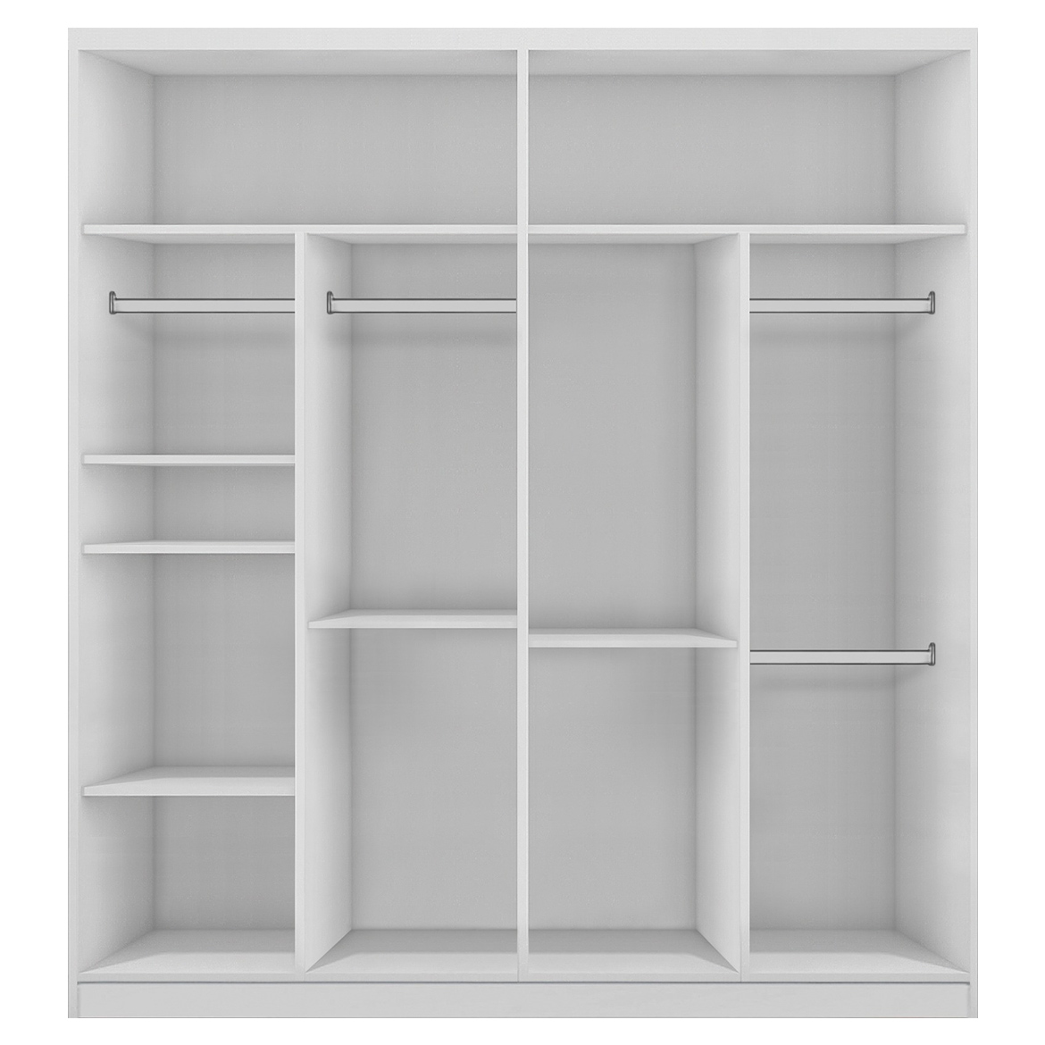 Ormar Zoya 203x62x215 cm crna/bela/ogledala