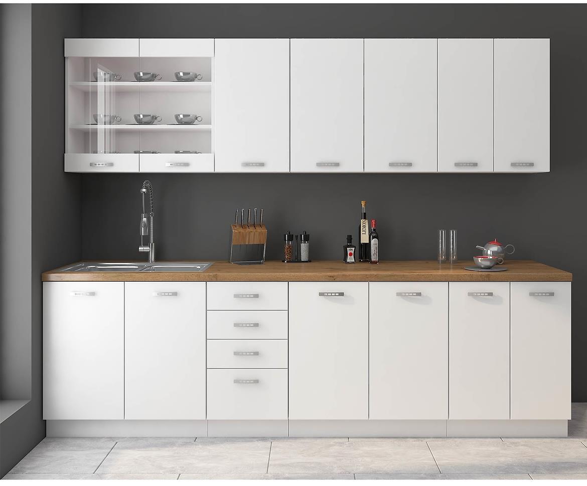 Kuhinjski Eco White mat 260 bez radne ploce
