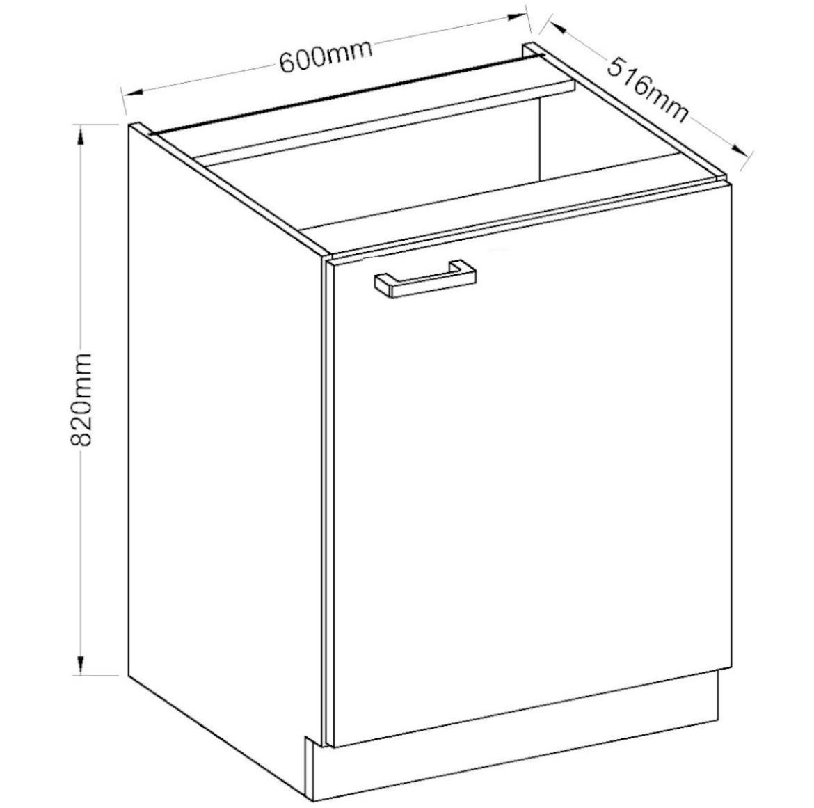 Kuhinjski element Bordeaux 60d 1f bb