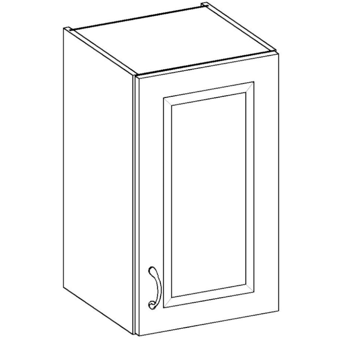 Stilo 40g-72 1f viseći el.1vrata 40x29x72 hrast artisan/beli