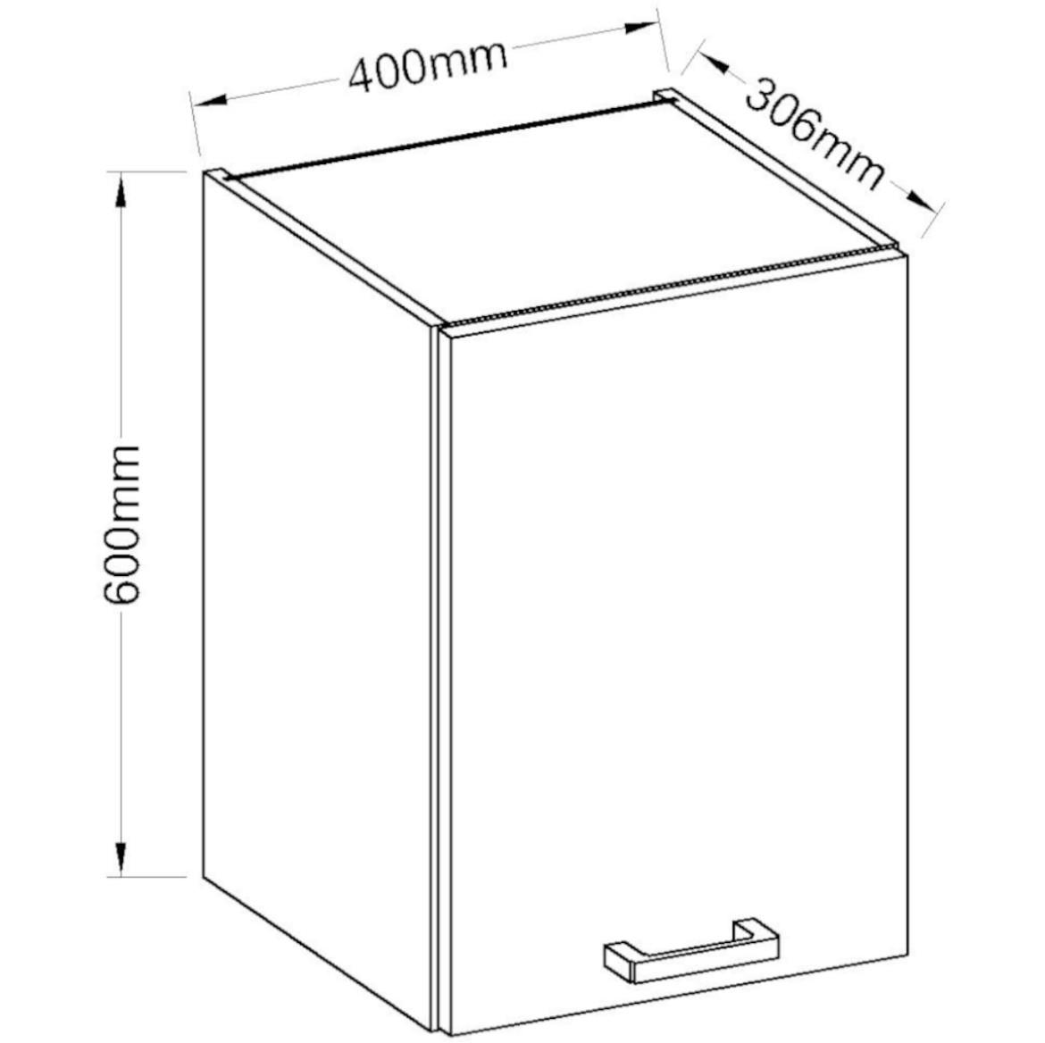 Kuhinjski element SONIA siva sjaj 40G-60