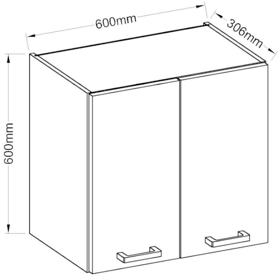 Kkuhinjski element SONIA siva sjaj 60G-60