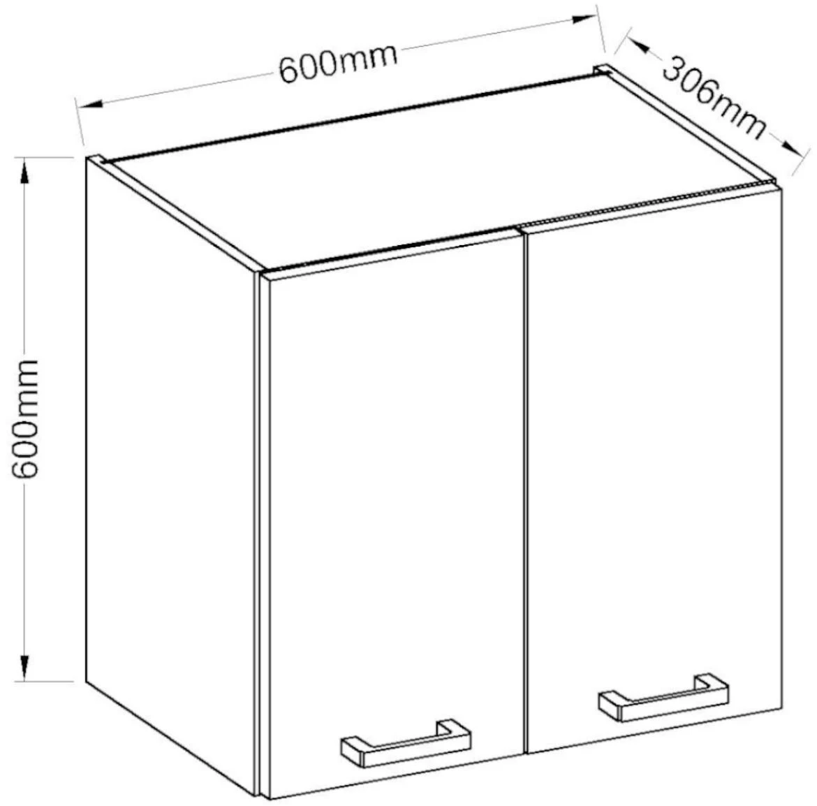 Kkuhinjski element SONIA siva sjaj 60G-60