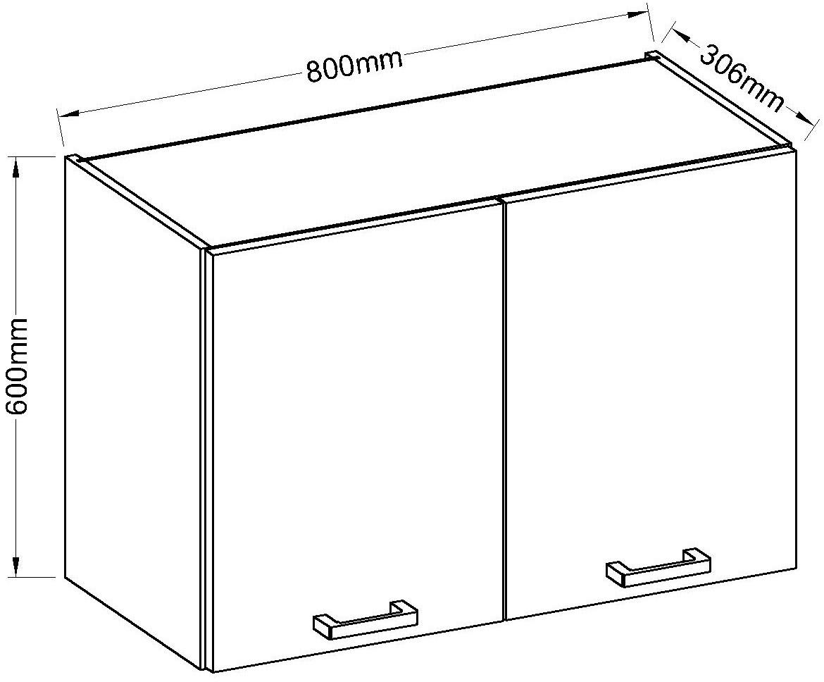 Kuhinjski element SONIA siva sjaj 80G-60