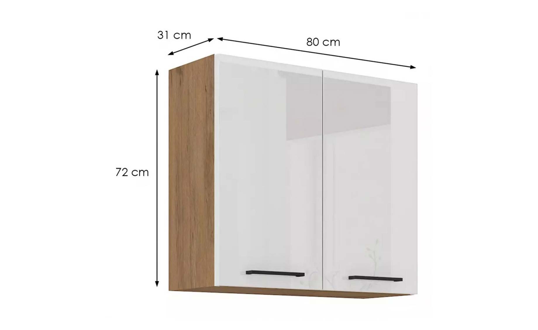 Vigo HG 80g-72 2f viseći el.2vr. 80x29x72 bela visoki sjaj