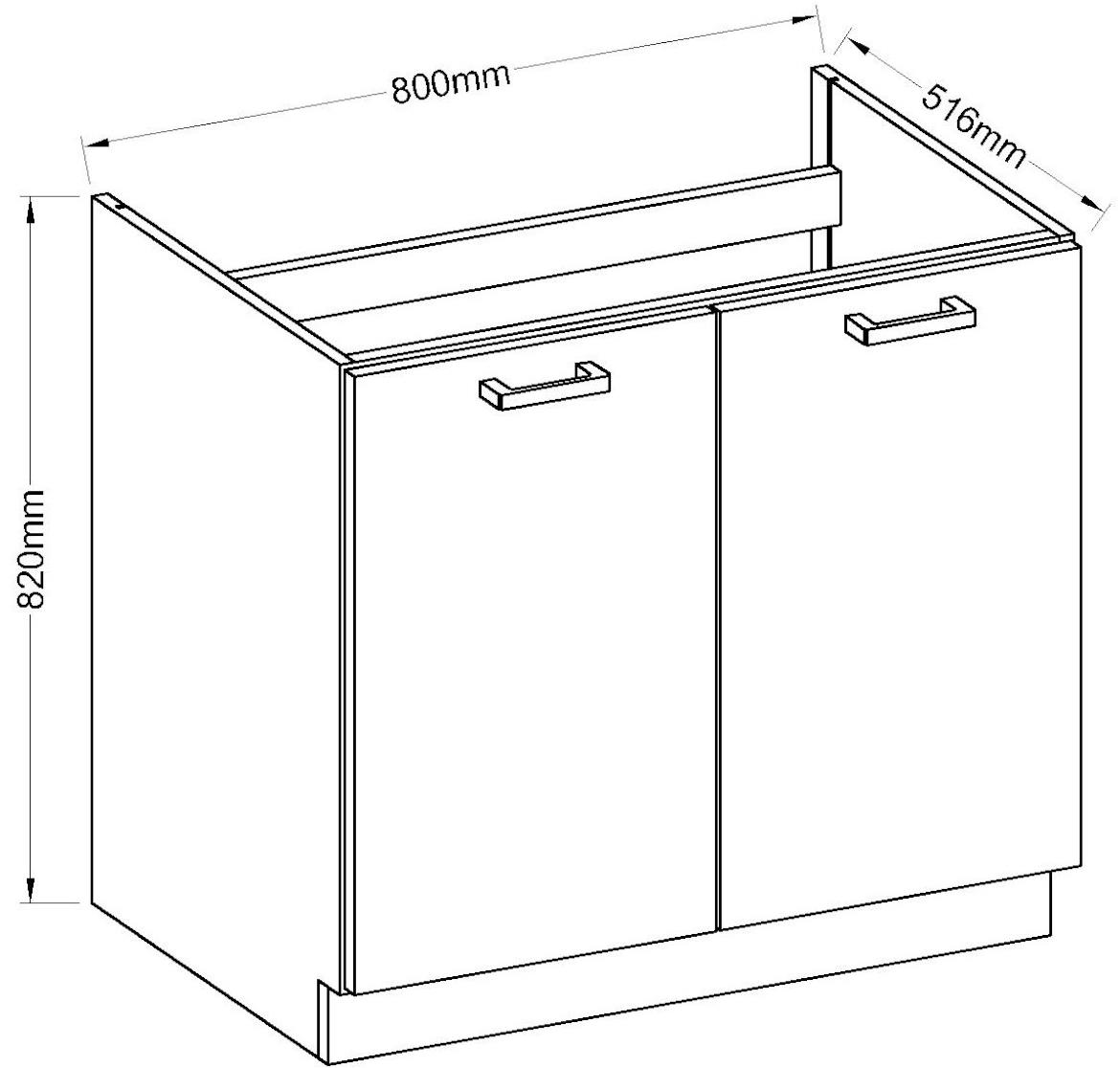 Kuhinjski element Karolina natur 80ZL 2F BB