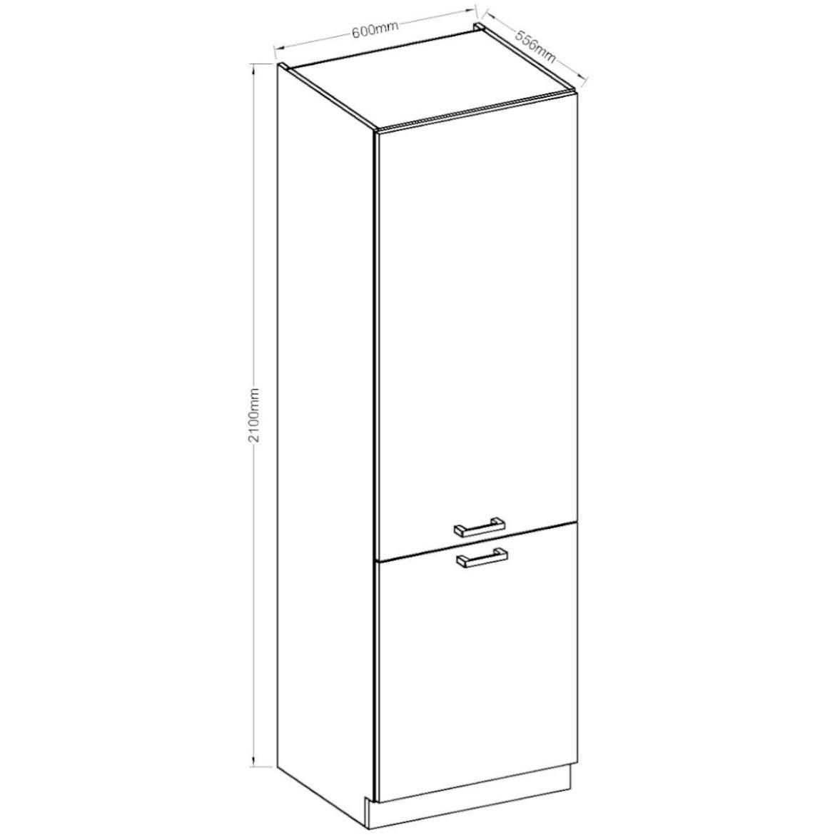 Kuhinjski element Eco White 60DK 210 2F