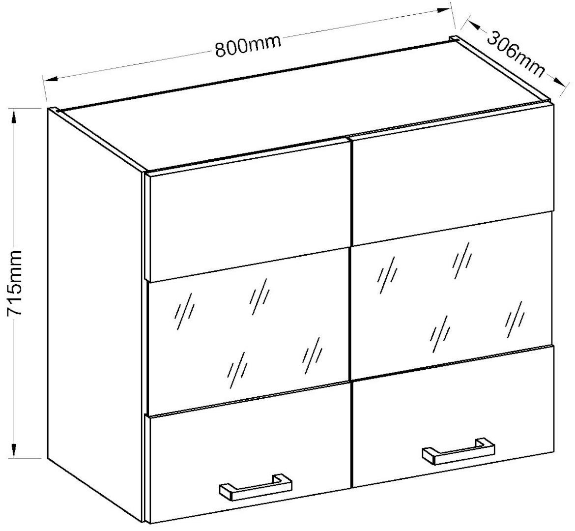 Kuhinjski element Eco beli 80GS-72