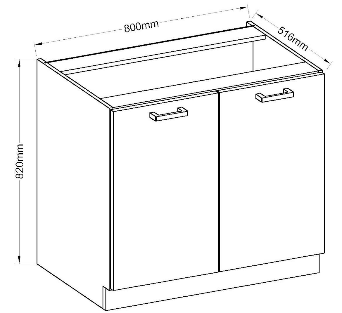 Kuhinjski element Bianka 80d 2f bb