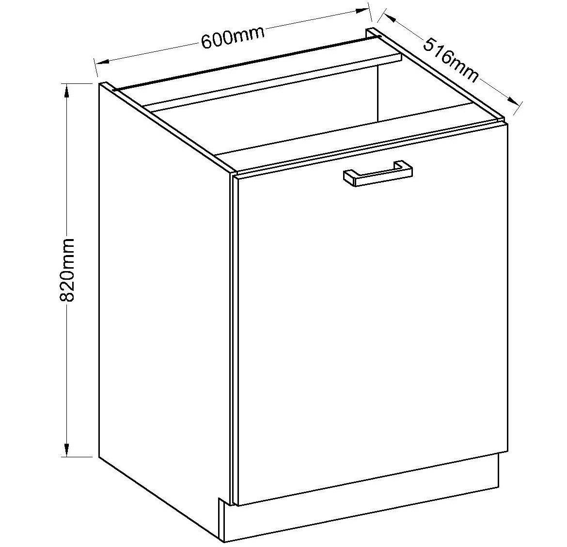 Kuhinjski element Bianka 60d 1f bb