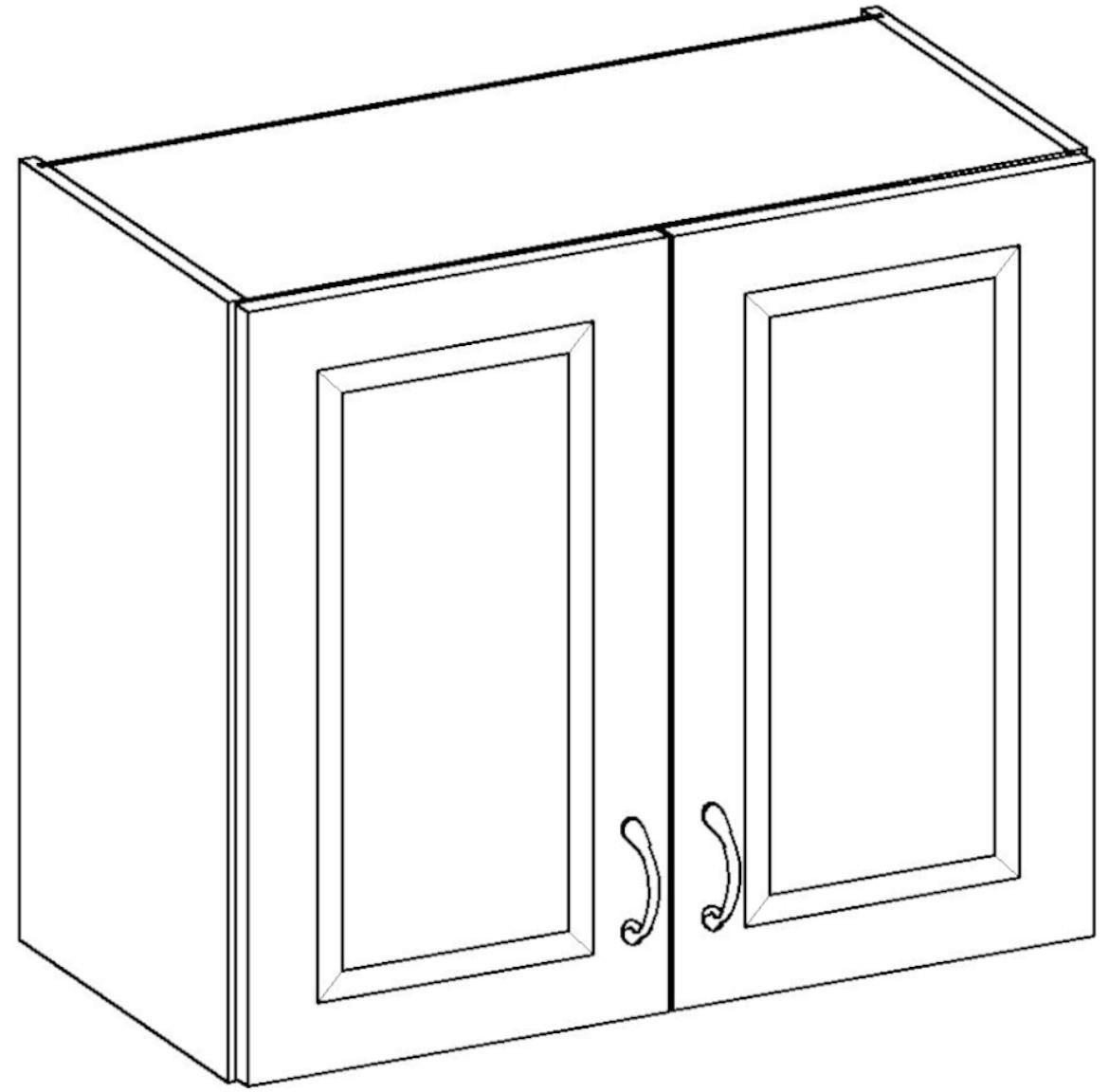 Stilo 80g-72 2f viseći el.2vrata 80x29x72 hrast artisan/beli