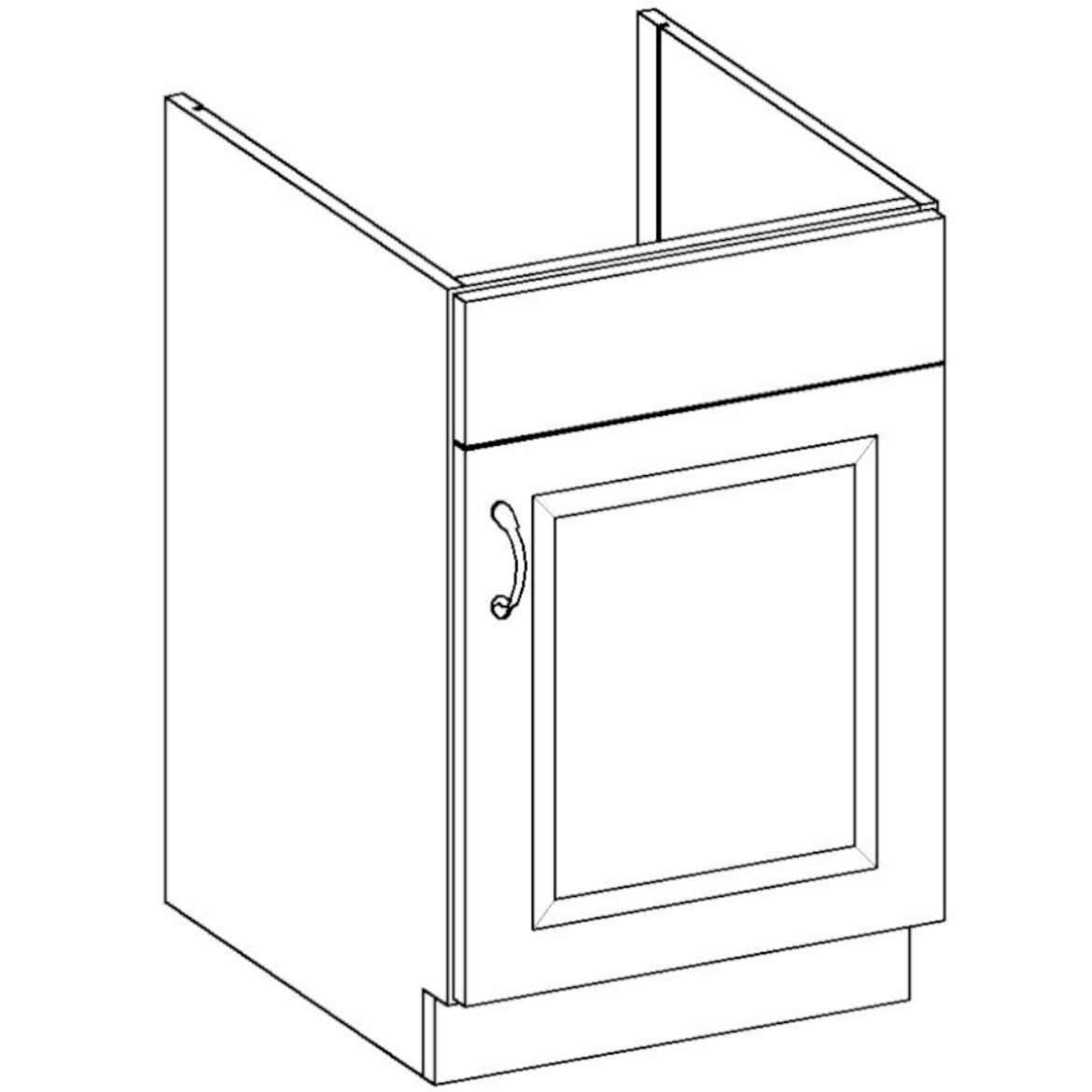 Stilo 50zl 1f bb baza za sudoperu 1vrata 50x52x82 hrast artisan/bela