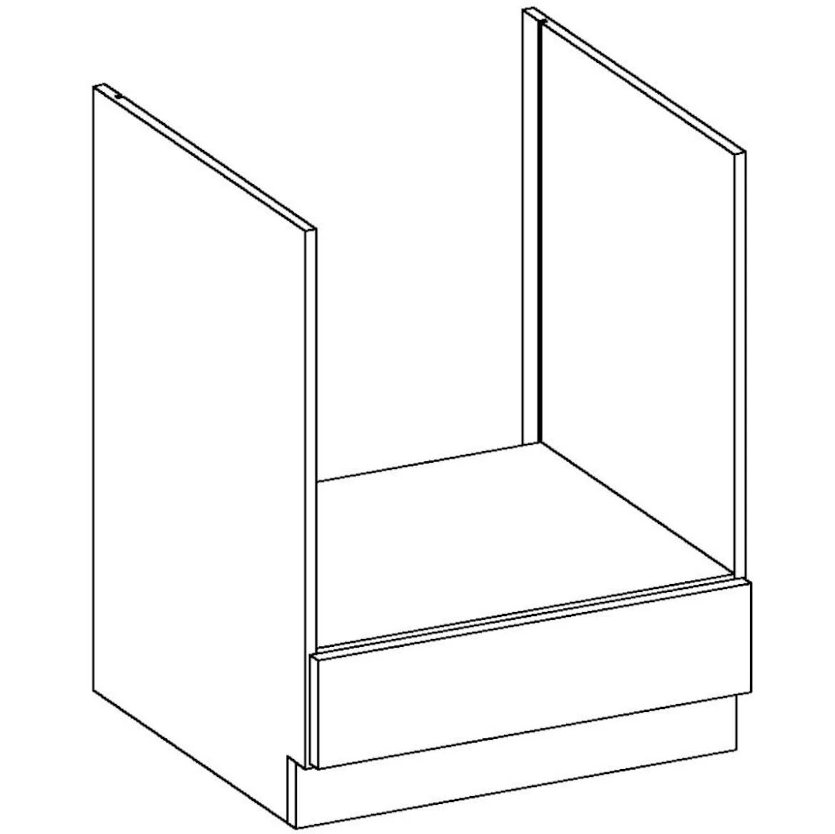 Stilo 60dg bb baza za rernu 60x52x82 hrast artisan/bela