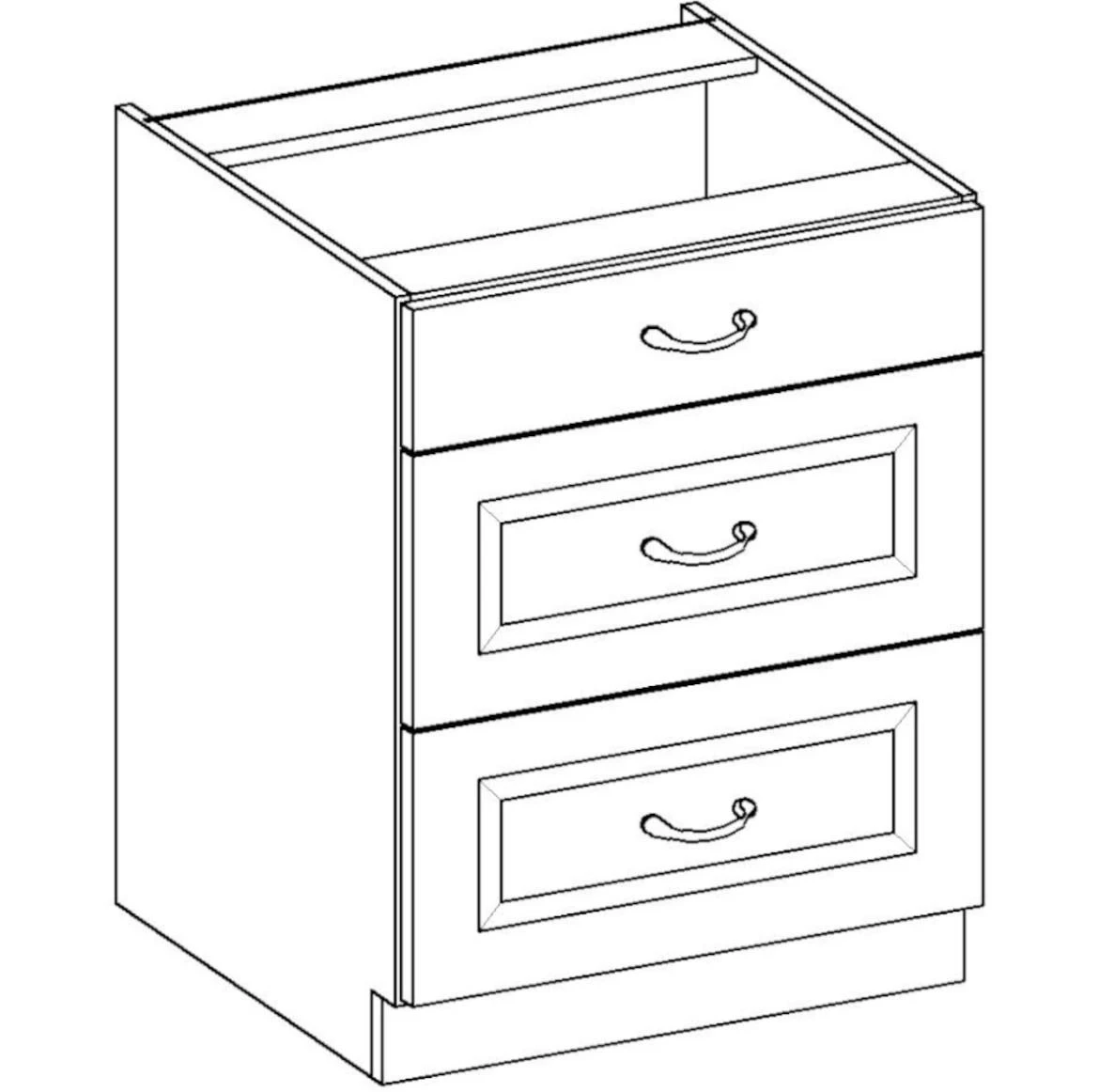 Stilo 60d 3s bb baza 1fioka+2korpe 60x52x82 hrast artisan/bela