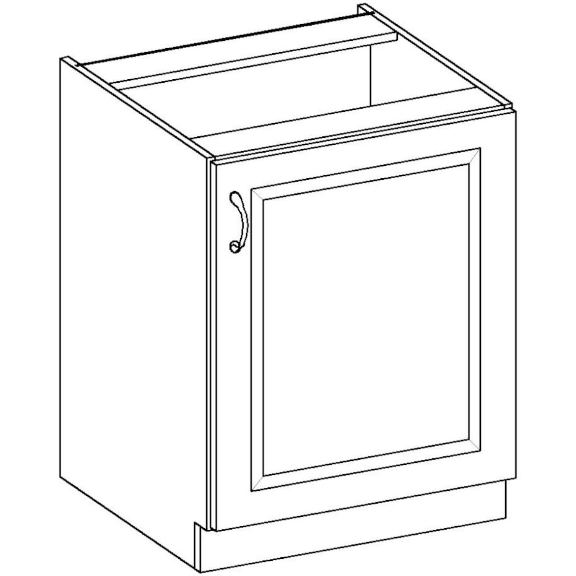 Stilo 60d 1f bb baza 1vrata 60x52x82 hrast artisan/bijela