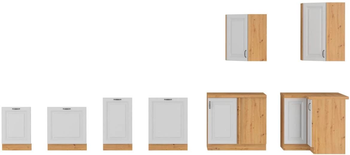 Stilo 80d 3s bb baza 1fioka+2korpe 80x52x82 hrast artisan/bela