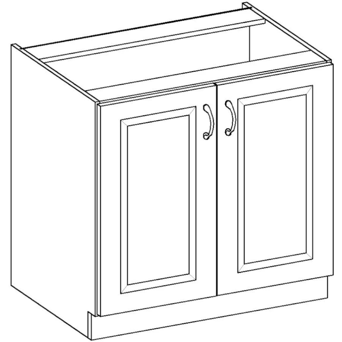 Stilo 80d 2f bb baza 2vrata 80x52x82 hrast artisan/bela