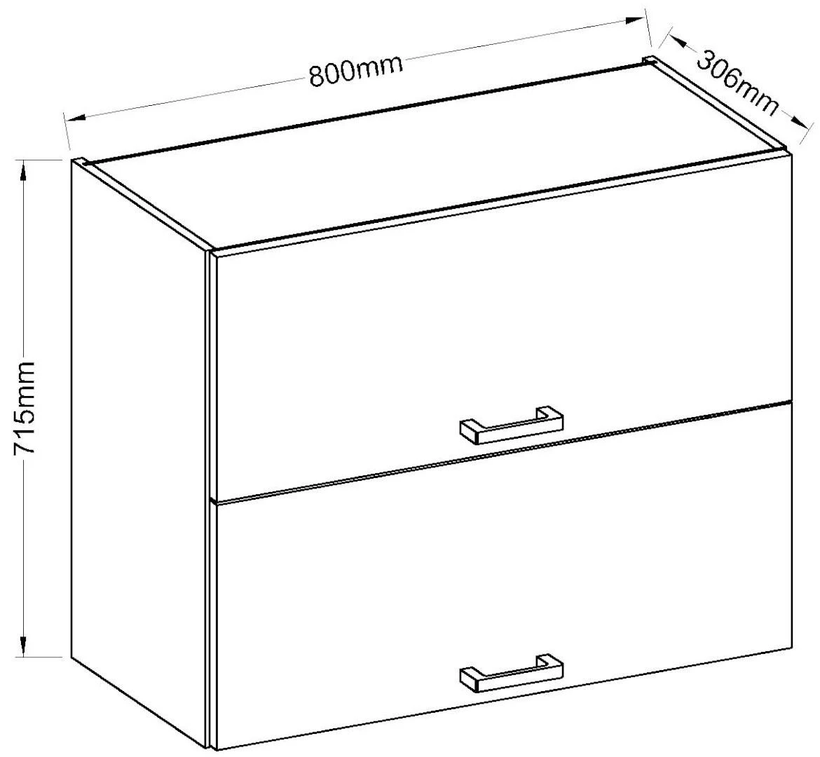 Kuhinjski element Siva 80GU-72