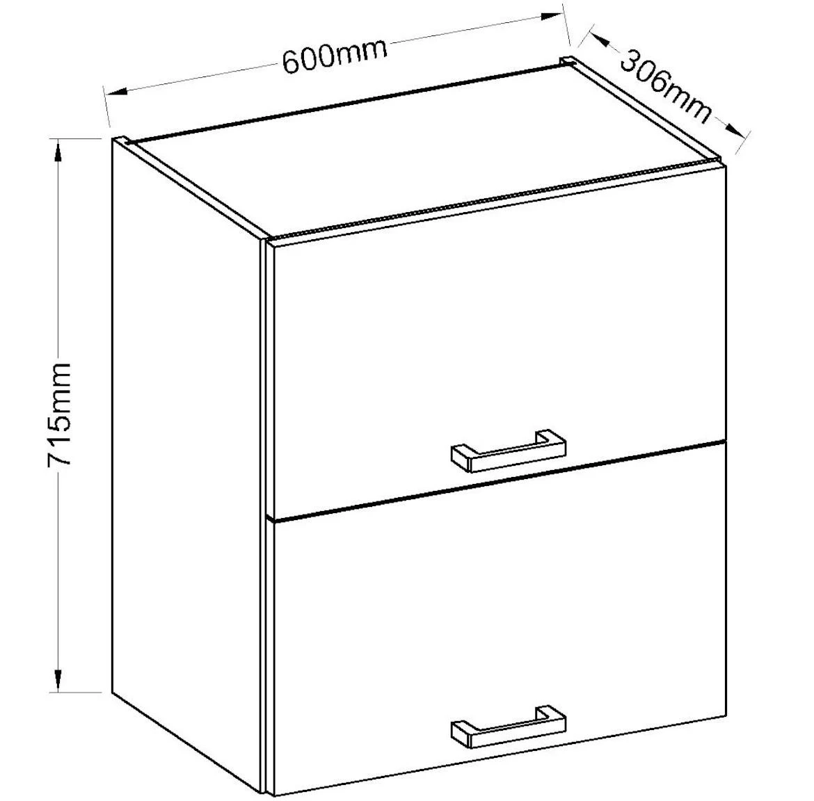 Kuhinjski element Siva 60GU-72