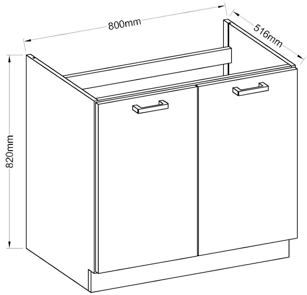 Kuhinjski element Carmen 80ZL 2F BB