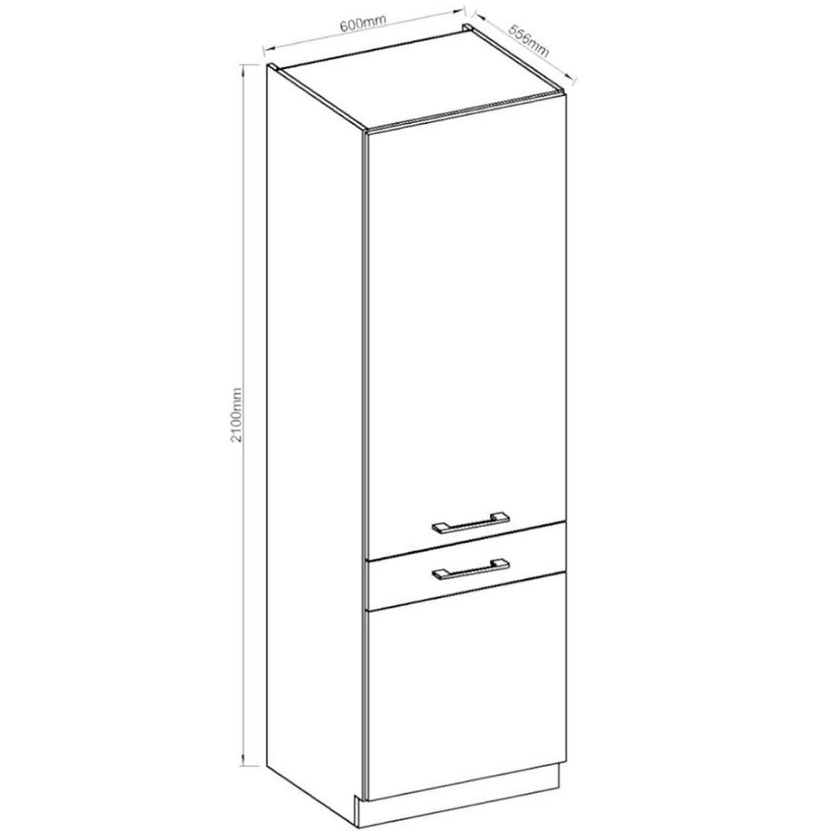 Vigo HG 60lo-210 2f ormar 2vr.60x55x210 bela visoki sjaj