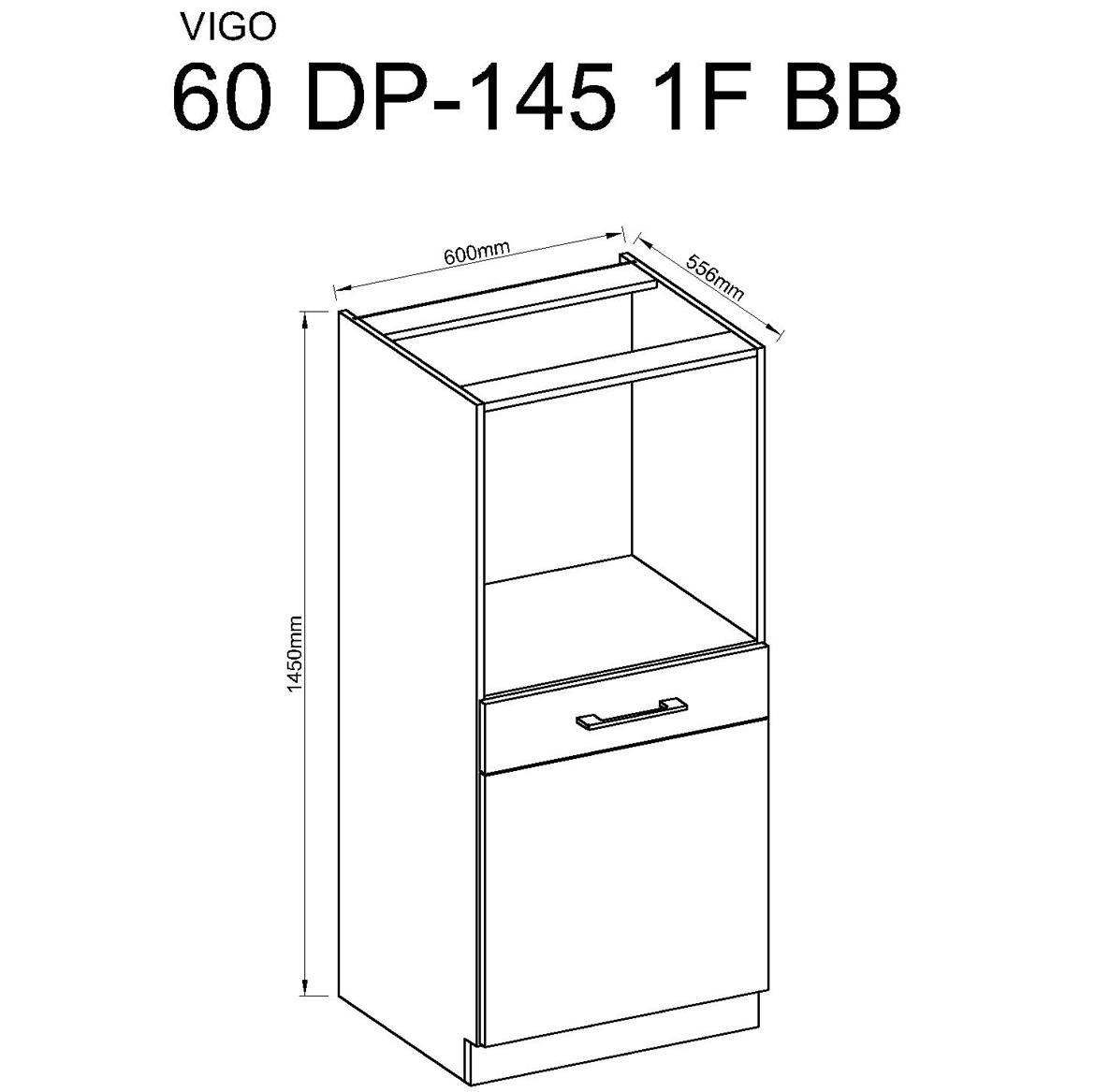 Kuhinjski element Vigo bela HG 60DP-145 1F BB