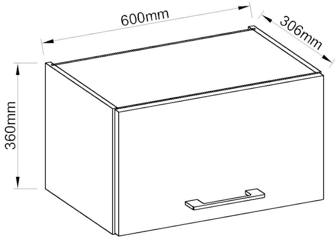 Vigo 60gu-36 1f viseći el.1podizna vrata 60x29x36 grafit