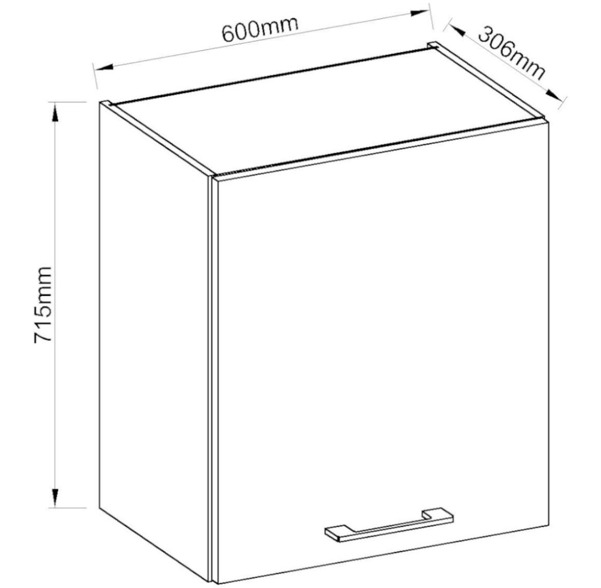 Vigo 60g-72 1f viseći el.1vrata 60x29x72 grafit