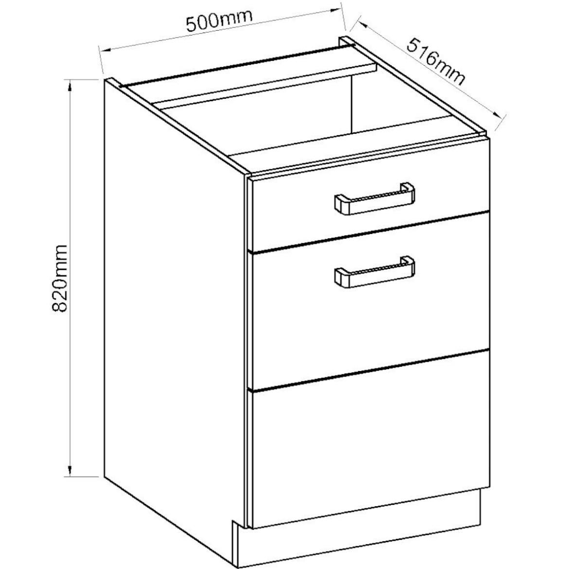 Kuhinjski element ARTISAN bež sjaj 50D 1F 1S
