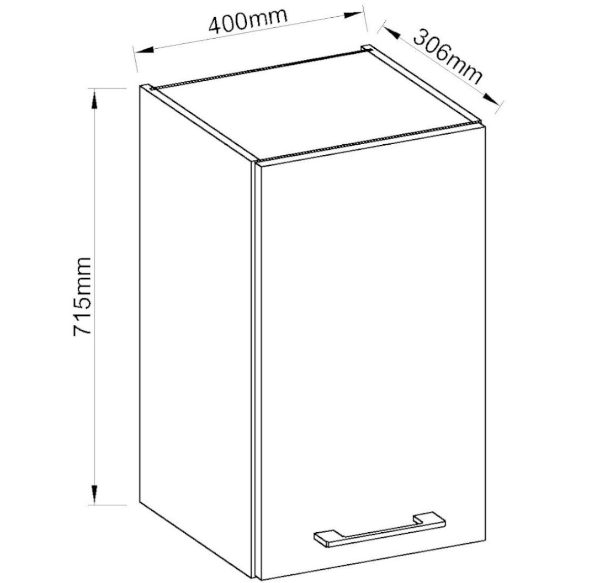 Vigo 40g-72 1f viseći el.1vrata 40x29x72 grafit