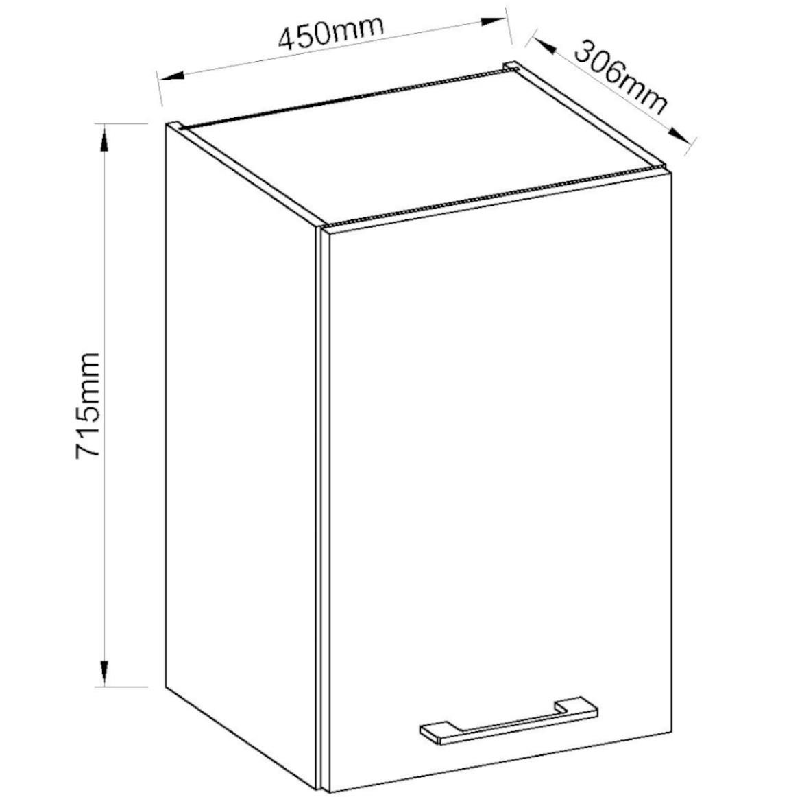 Vigo 45g-72 1f viseći el.1vrata 45x29x72 grafit