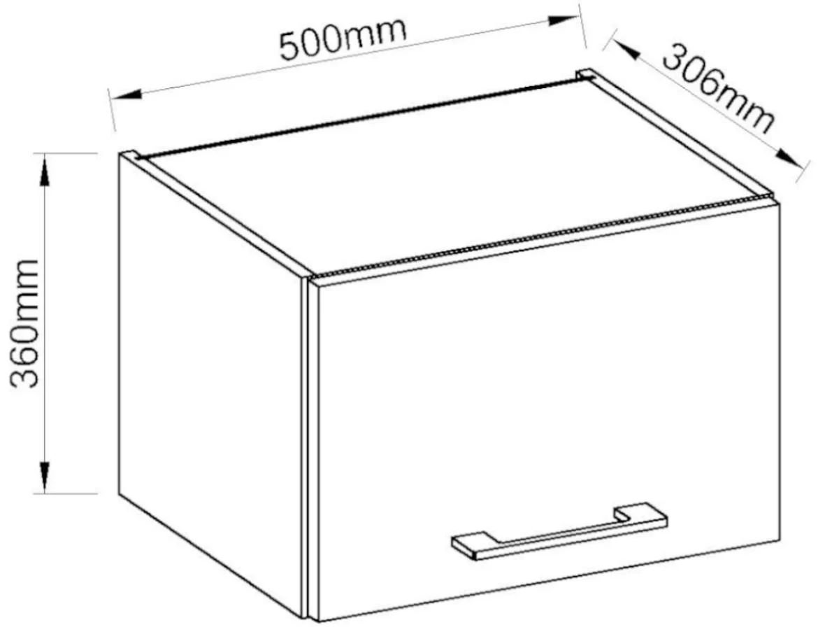 Vigo 50gu-36 1f viseći el.1podizna vrata 50x29x36 grafit