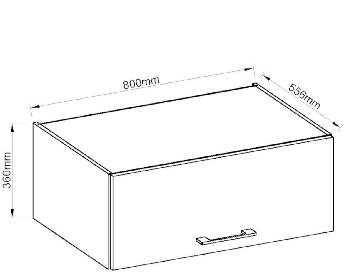 Vigo 80nagu-36 1f element 1vrata 80x55x36 grafit