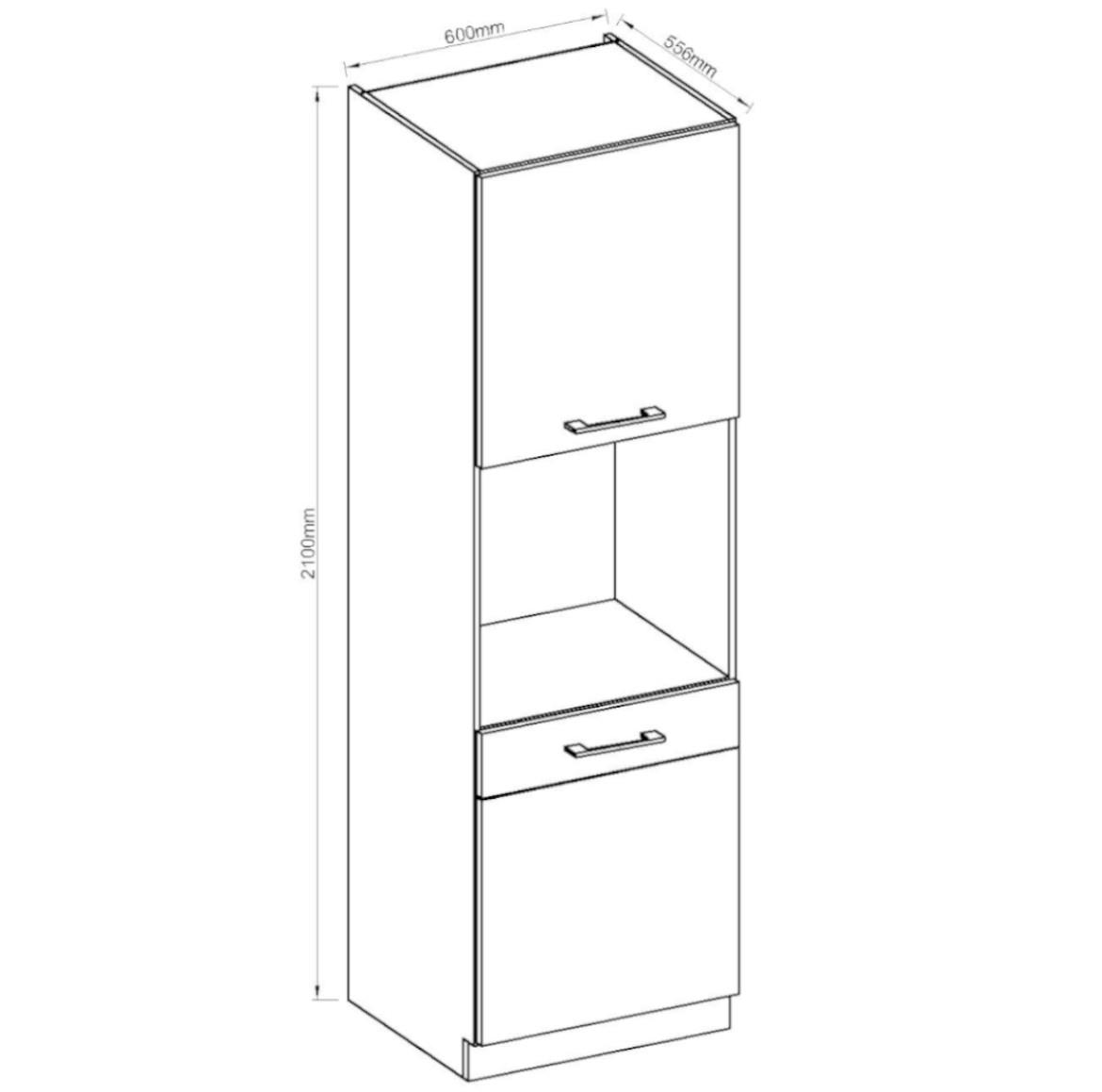 Vigo HG 60dp-210 2f ormar za rernu 2vrata 60x55x210 bela visoki sjaj