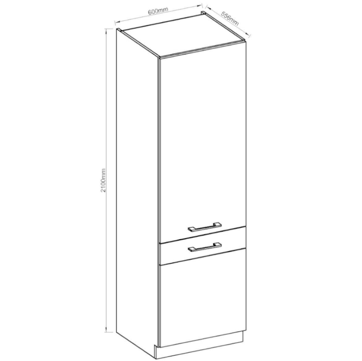 Vigo HG 60dk-210 2f ormar 2vrata 60x55x210 bela visoki sjaj