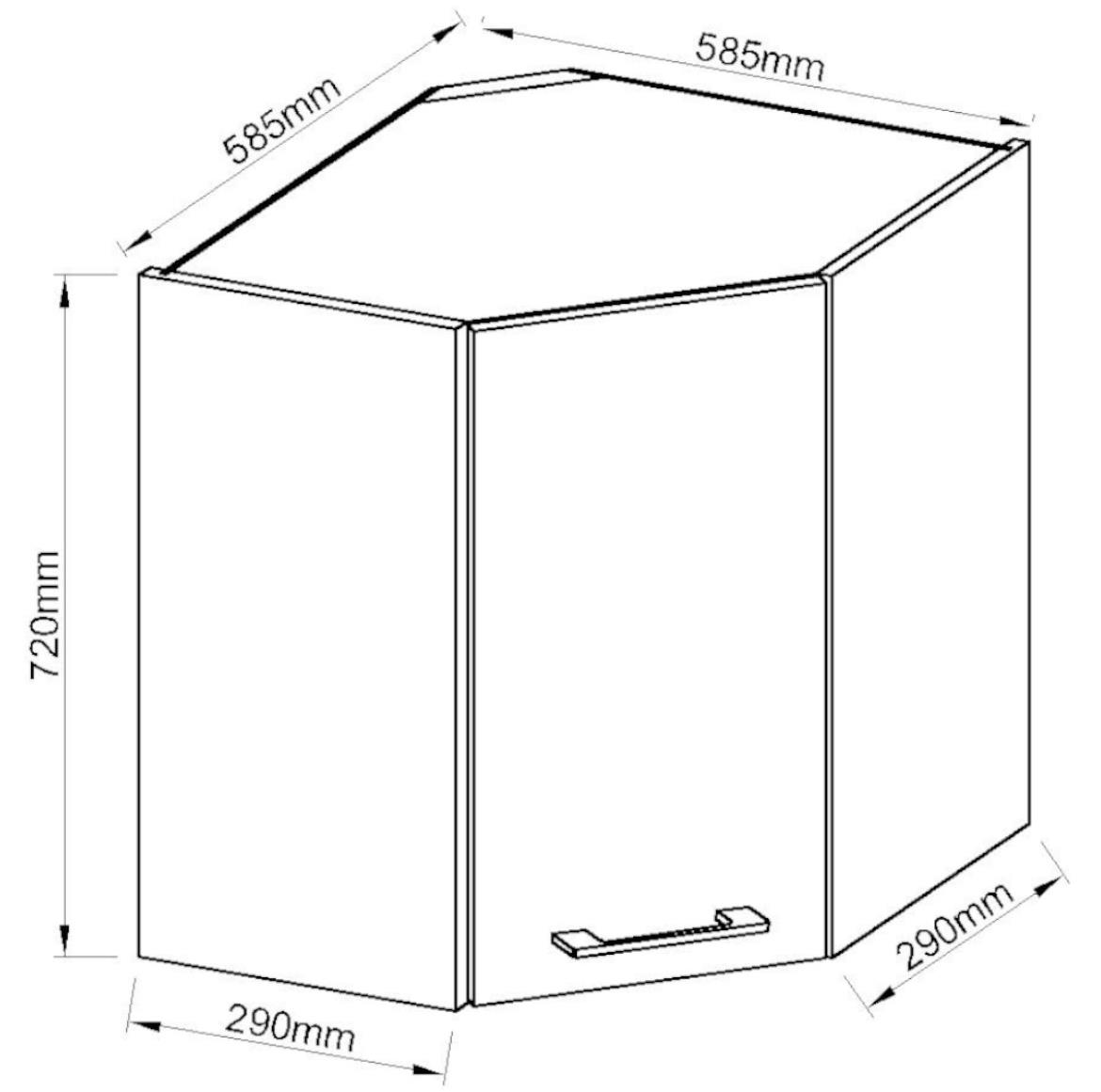 Kuhinjski element Vigo bela HG 58x58 Gn-72 1f