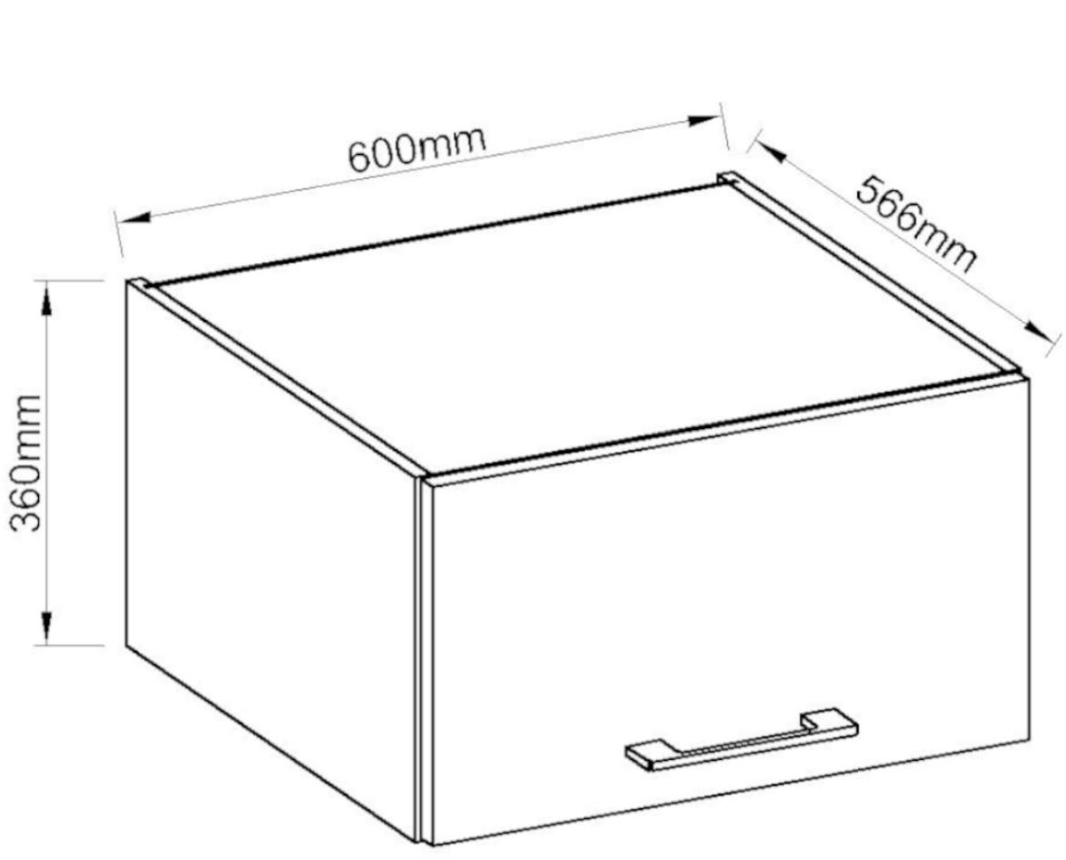 Vigo HG 60nagu-36 1f element 1vrata 60x55x36 bela visoki sjaj