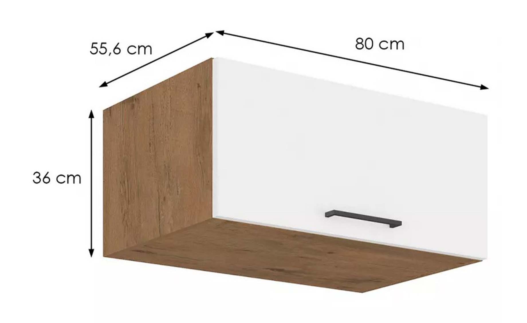 Vigo HG 80nagu-36 1f element 1vrata 80x55x36 bela visoki sjaj