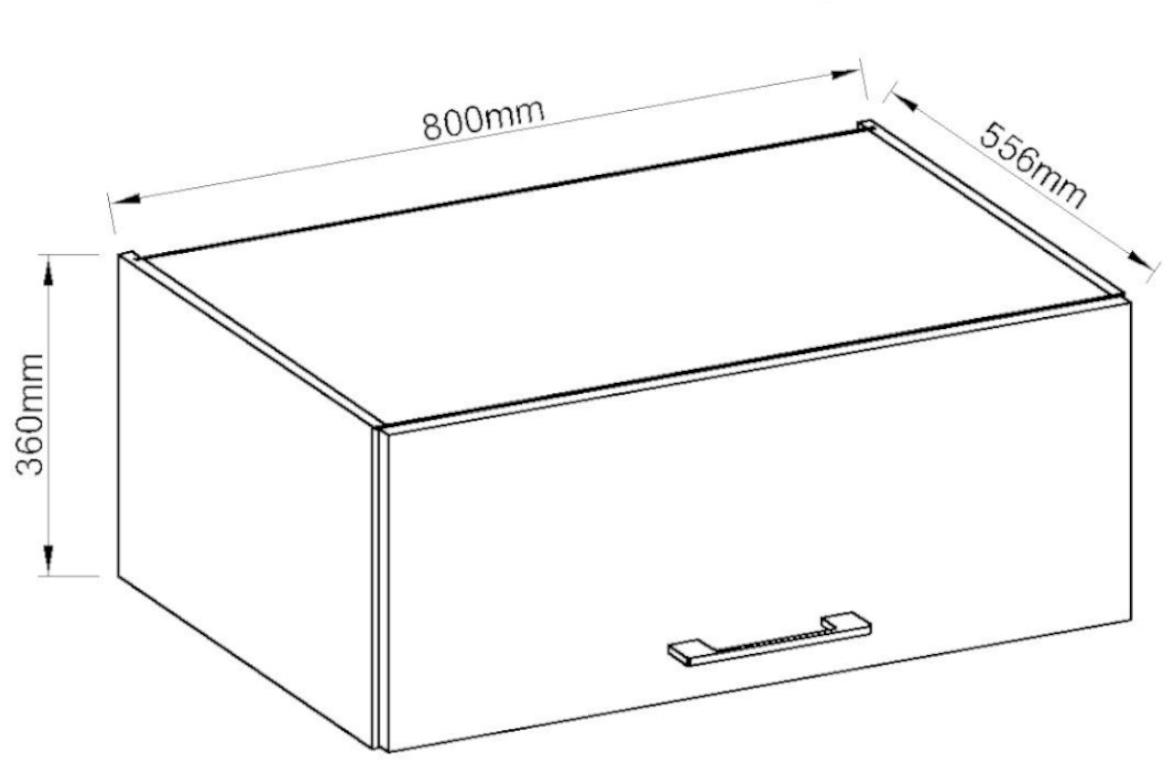 Vigo HG 80nagu-36 1f element 1vrata 80x55x36 bela visoki sjaj