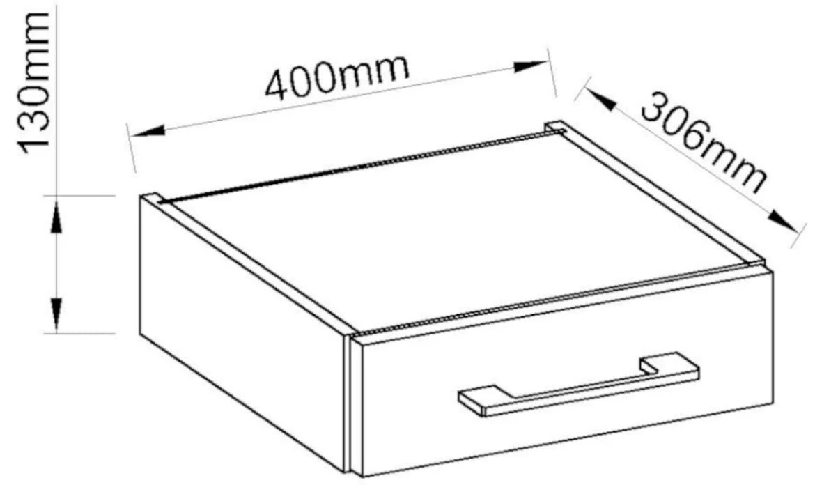 Vigo 40g-13 1s fioka ispod gornjih el.40x30,6x13 hrast lancelot