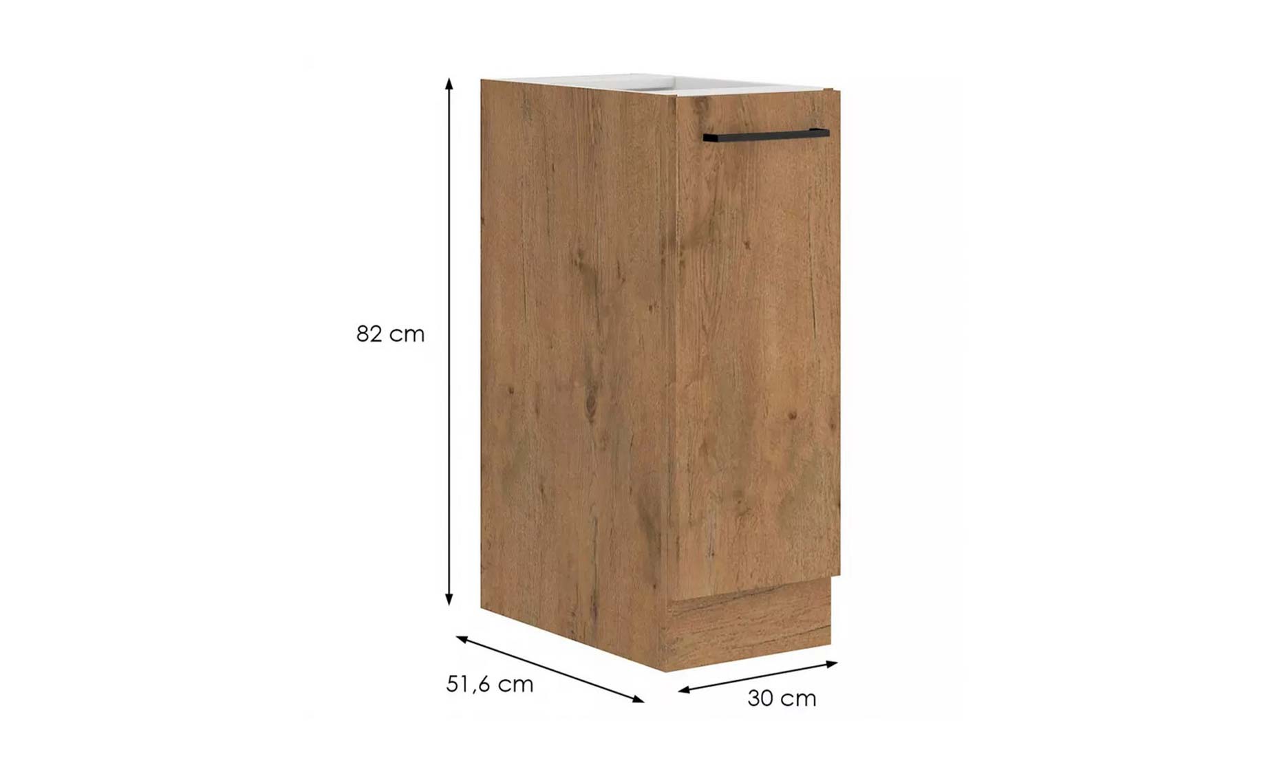 Vigo 30d cargo bb baza 1izvlačna korpa 30x55x82 hrast lancelot