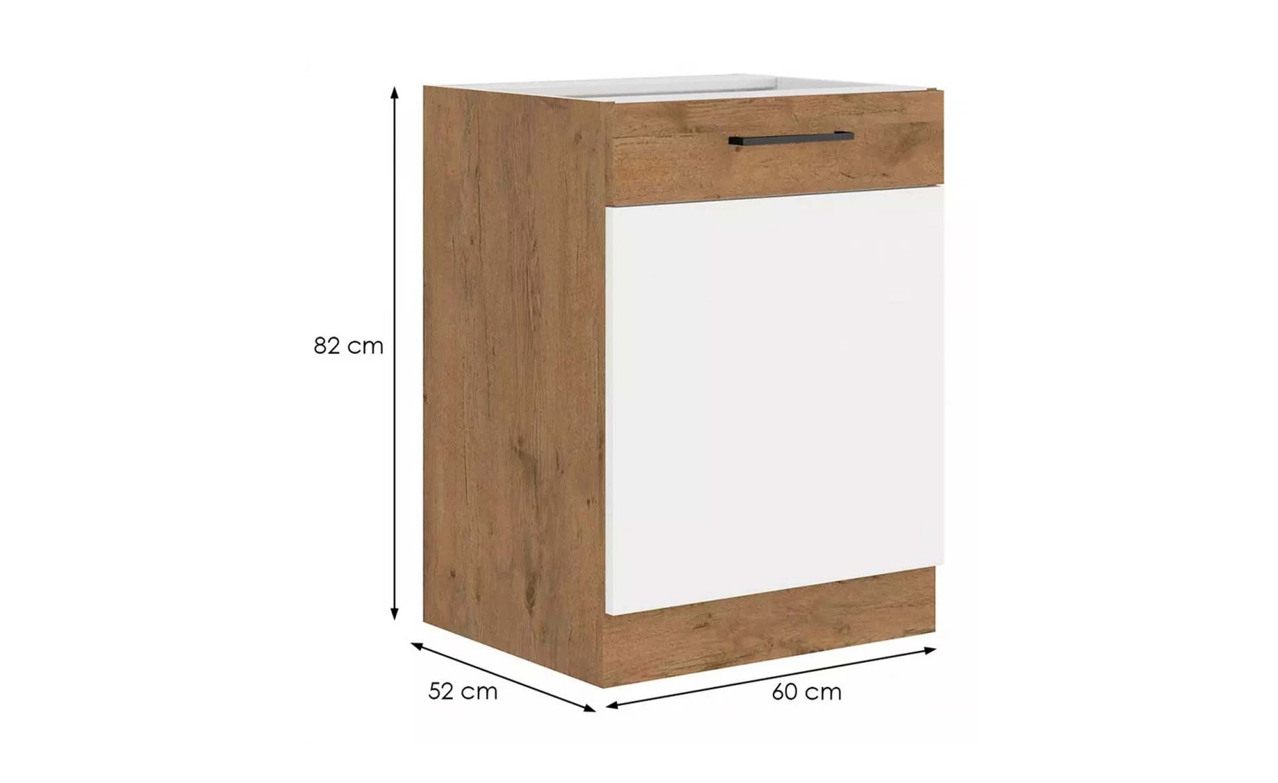 Vigo HG 60d 1f bb baza 1vrata 60x55x82 bela visoki sjaj