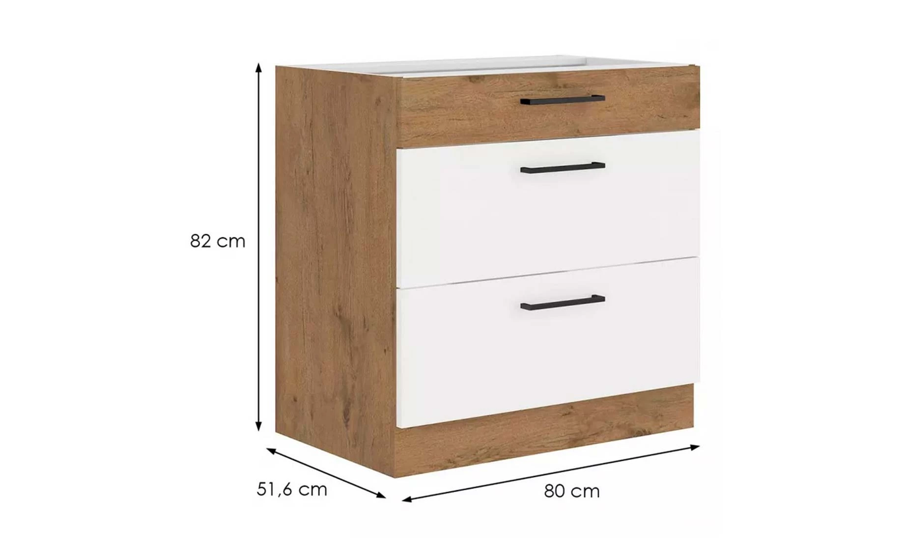 Vigo HG 80d 3s bb baza 1fioka+2korpe 80x55x82 bela visoki sjaj