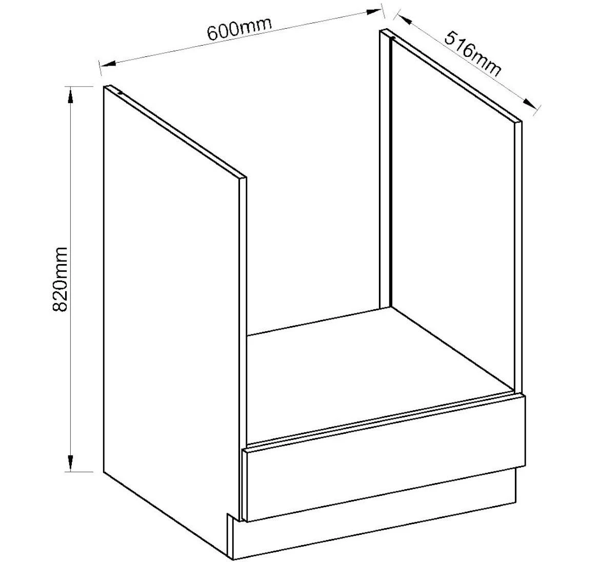 Vigo HG 60d gaz bb baza za rernu 60x55x82 bela visoki sjaj
