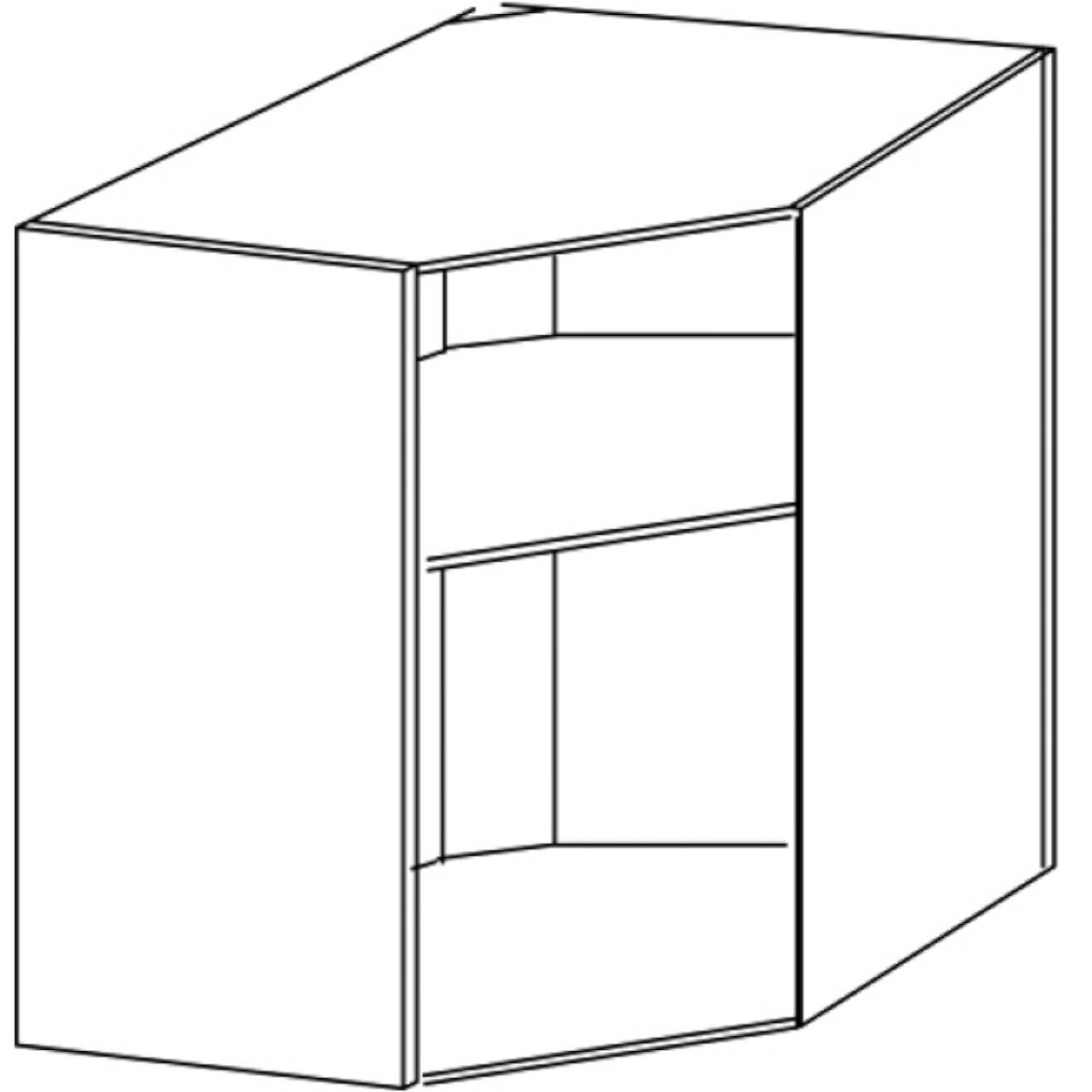 Linea G60N kuhinjski element 1 vrata 60x60x72 cm siva/bela